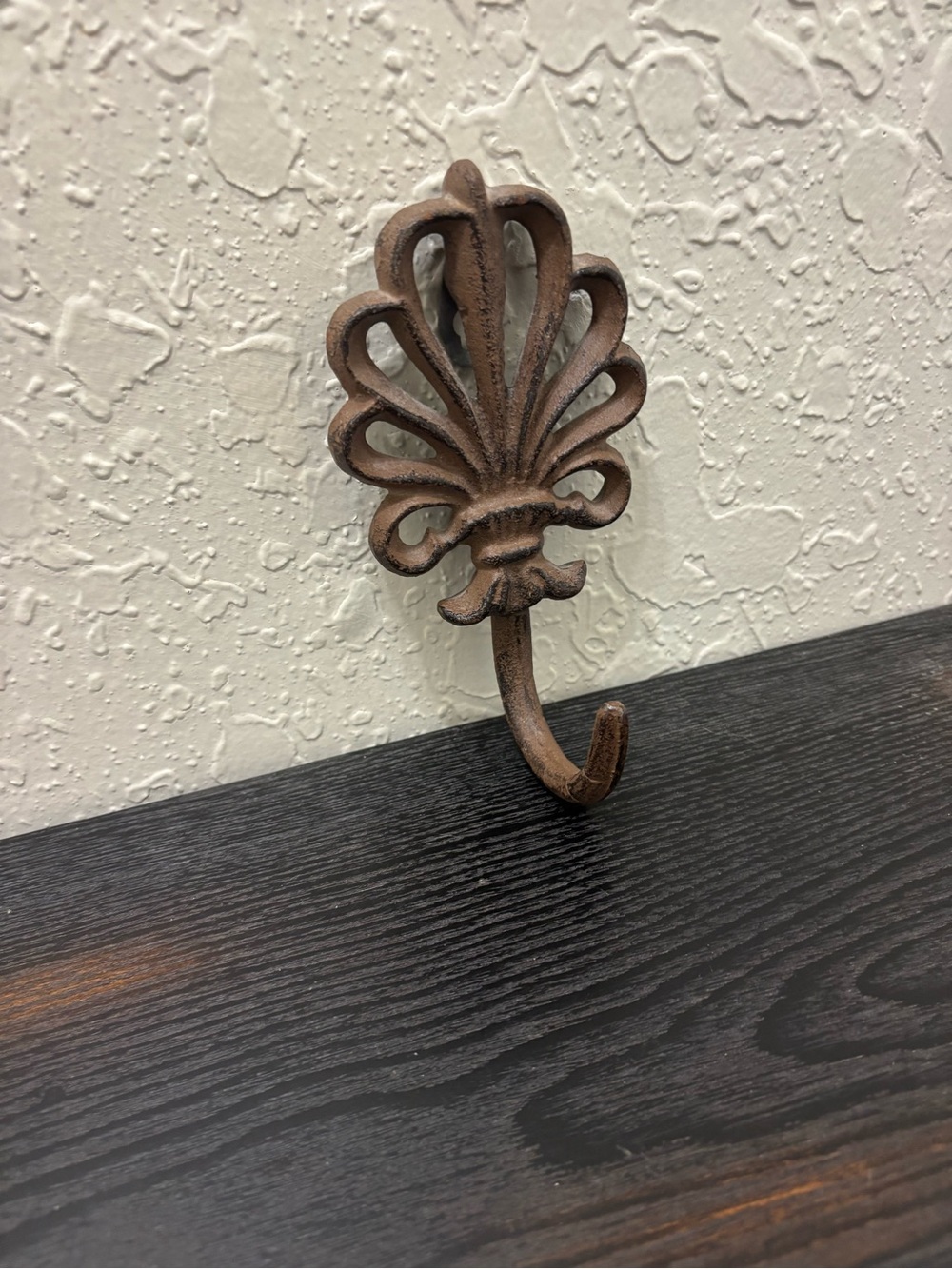 Vintage Rustic Cast Iron Wall Hook, Heavy Duty